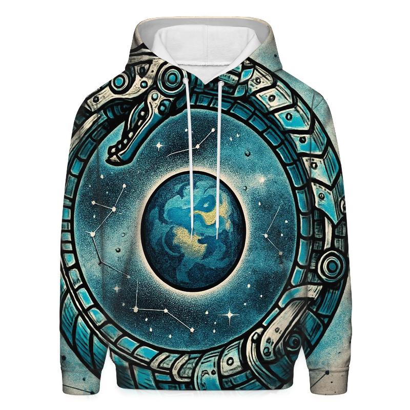 Celestial Circuit Ouroboros hoodies fashion