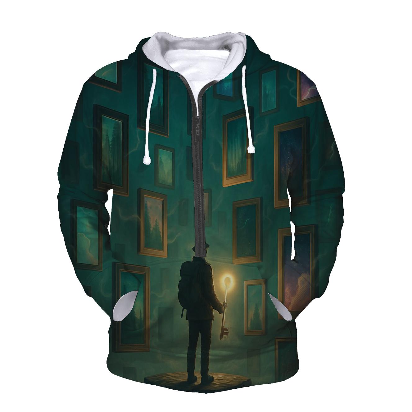 Labyrinth Of Floating Doors embroidered hoodies
