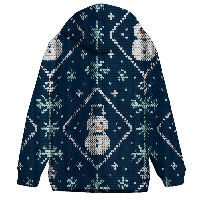 Snowman Lantern Lattice Design heavyweight hoodies