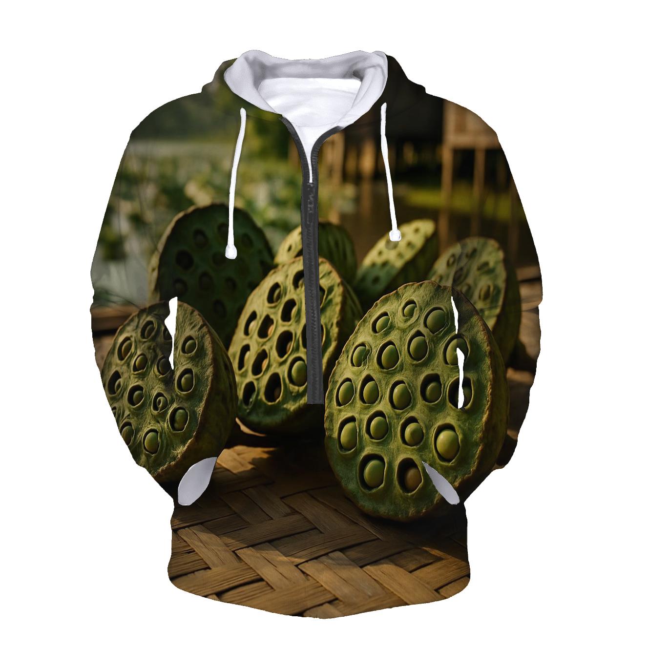 Lotus Seeds Drying On Bamboo Mat pullover hoodies