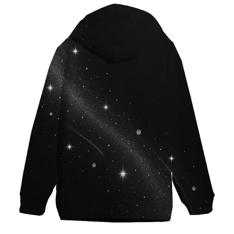 Charcoal Stardust Veil embroidered hoodies