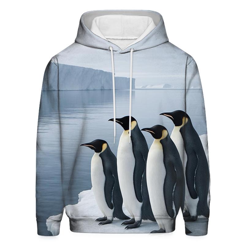 Emperor Penguins On Sea Ice Edge heavyweight hoodies