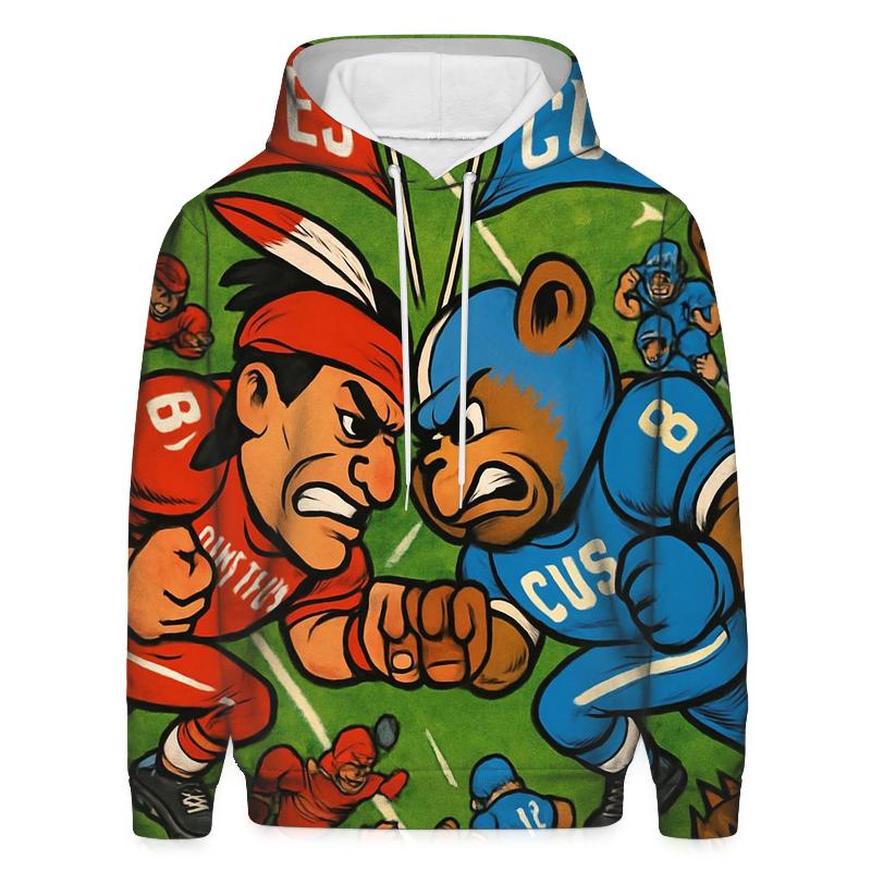 Battle Of The Mascot Generals zip-up hoodies