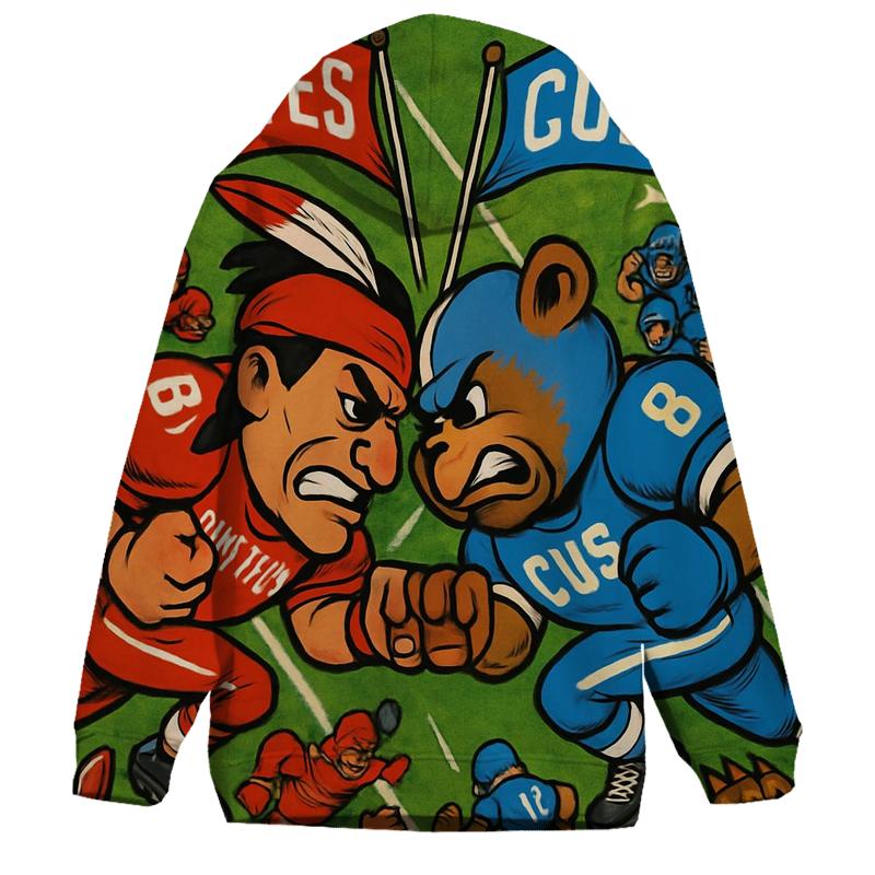 Battle Of The Mascot Generals zip-up hoodies