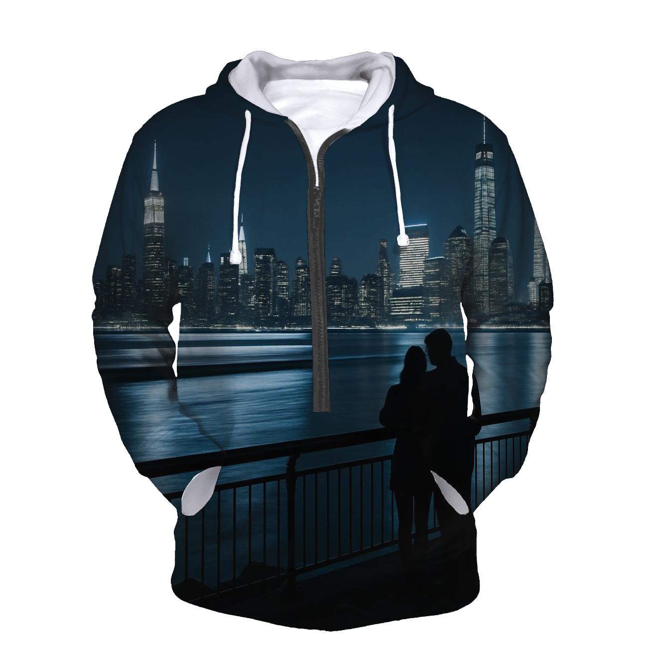Nighttime Reflections From Hoboken Waterfront hoodie styles