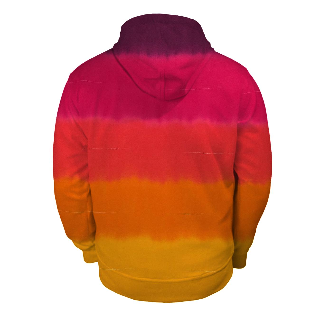 Sunset Horizon Stripe Dip Dye printed hoodies