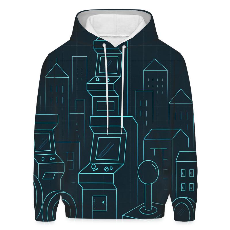 Arcade Skyline Blueprint designer hoodies