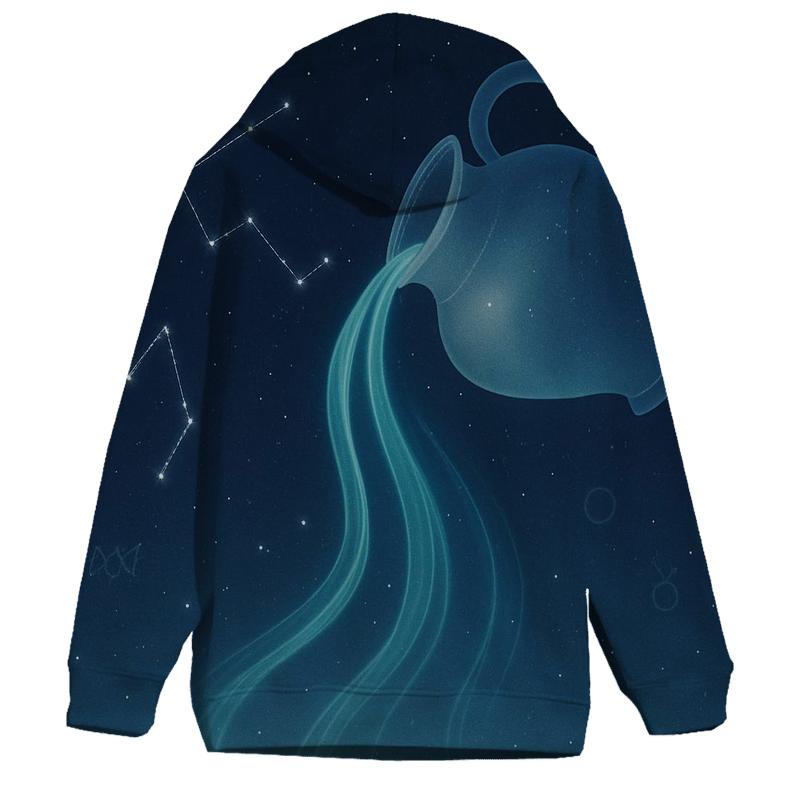 Luminous Aquarius Star Cascade heavyweight hoodies