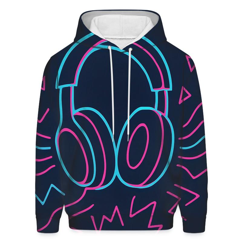 Neon Headphone Flux zip-up hoodies