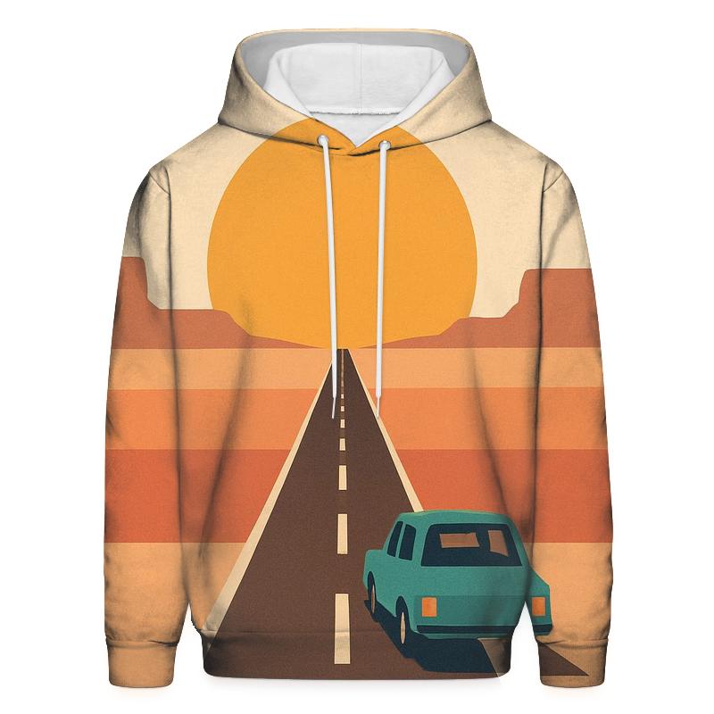 Desert Mirage Highway zip-up hoodies