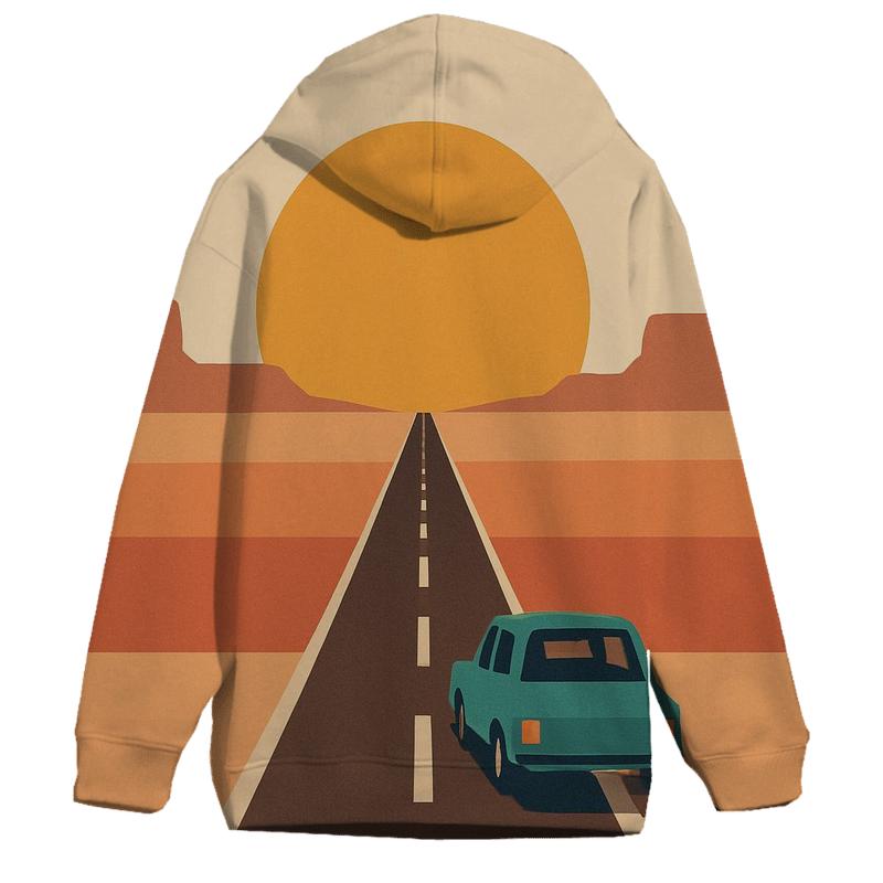 Desert Mirage Highway zip-up hoodies