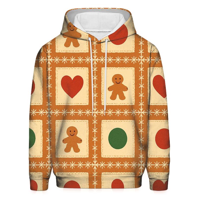 Gingerbread Window Patchwork Design hoodies fashion