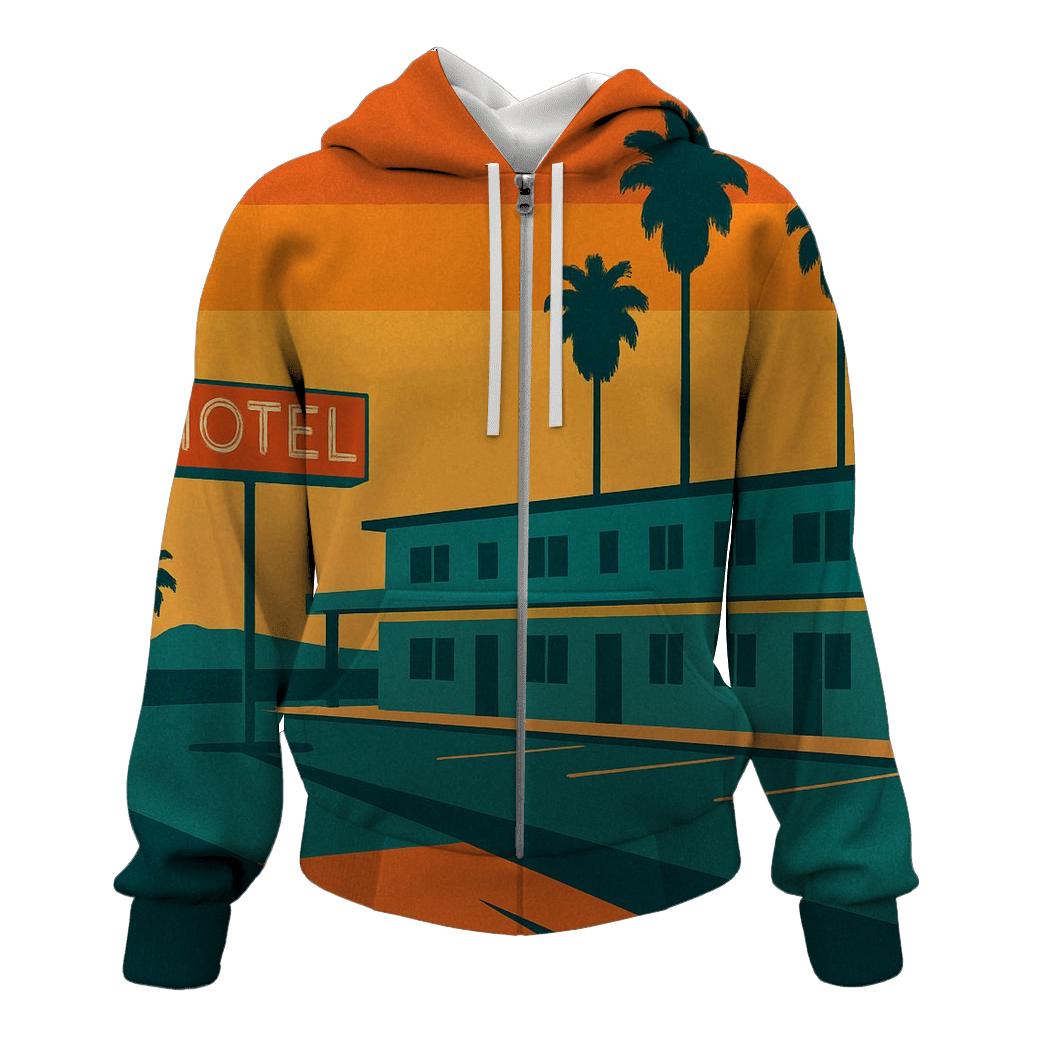Sunset Strip Motel pullover hoodies