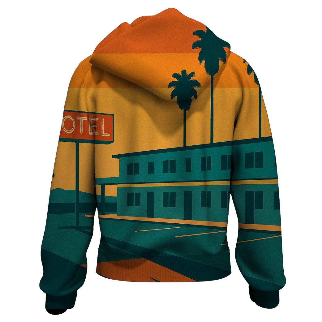 Sunset Strip Motel pullover hoodies