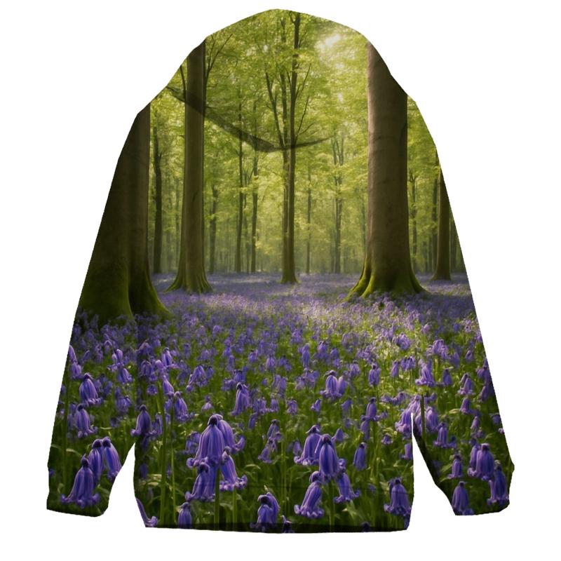 Bluebells In Ancient Beechwood embroidered hoodies