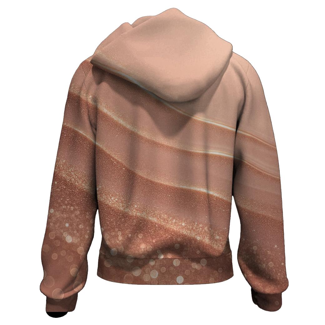 Rosy Glitter Tide embroidered hoodies