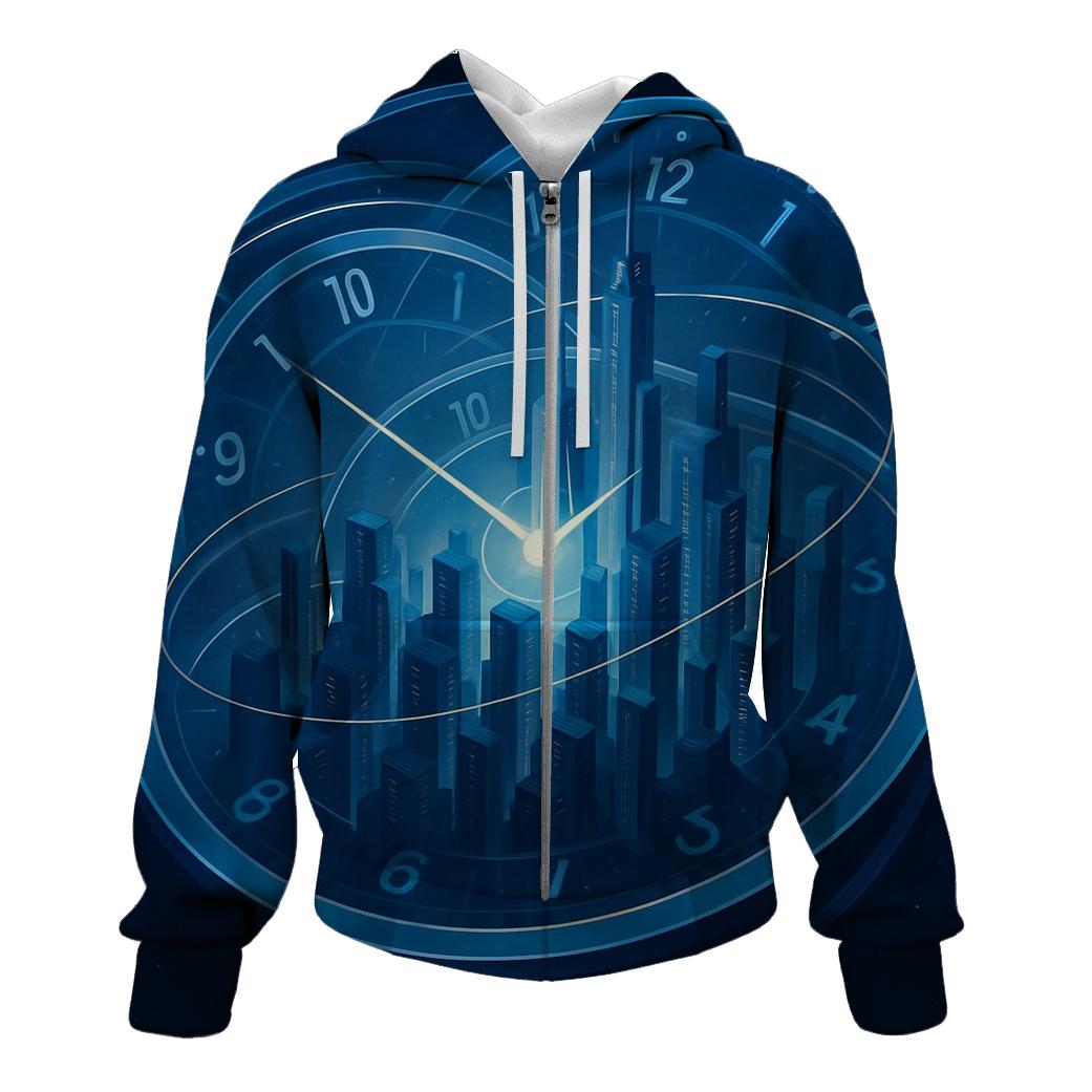 Chrono Orbit City graphic hoodies