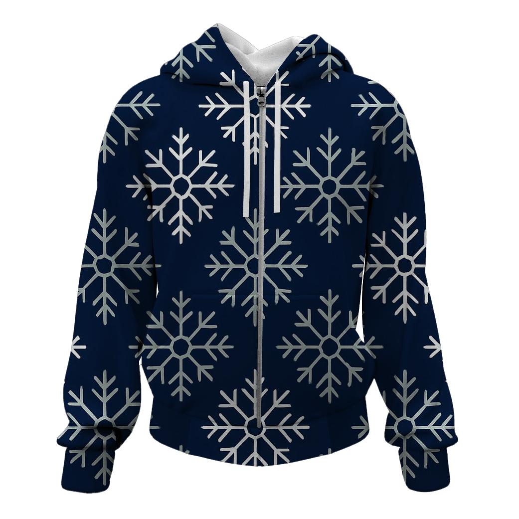 Nordic Snowflake Lattice embroidered hoodies
