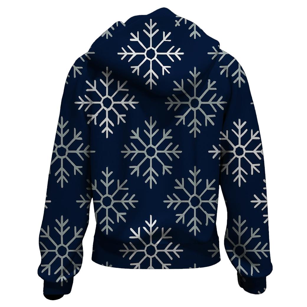 Nordic Snowflake Lattice embroidered hoodies