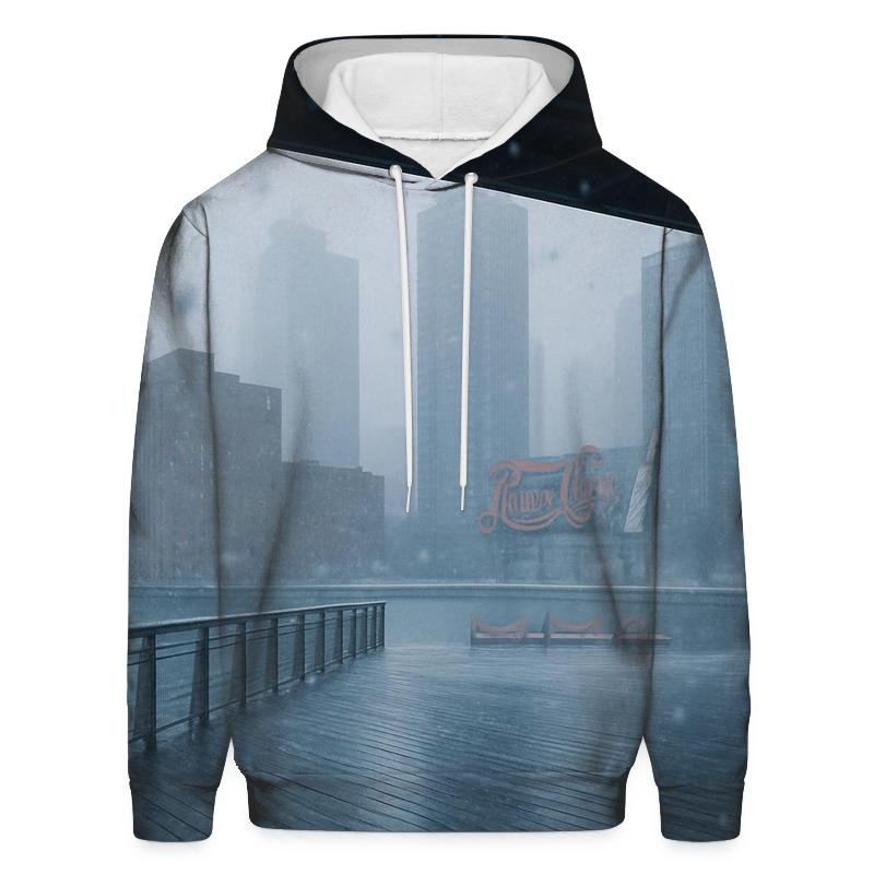 Snowfall Over East River And Long Island City Skyline hoodie styles