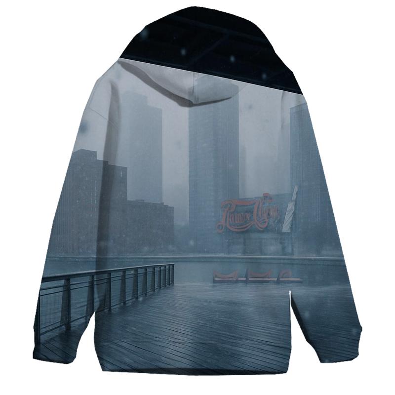 Snowfall Over East River And Long Island City Skyline hoodie styles