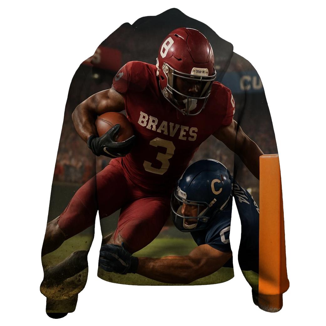 Goal Line Storm In The Red Zone embroidered hoodies