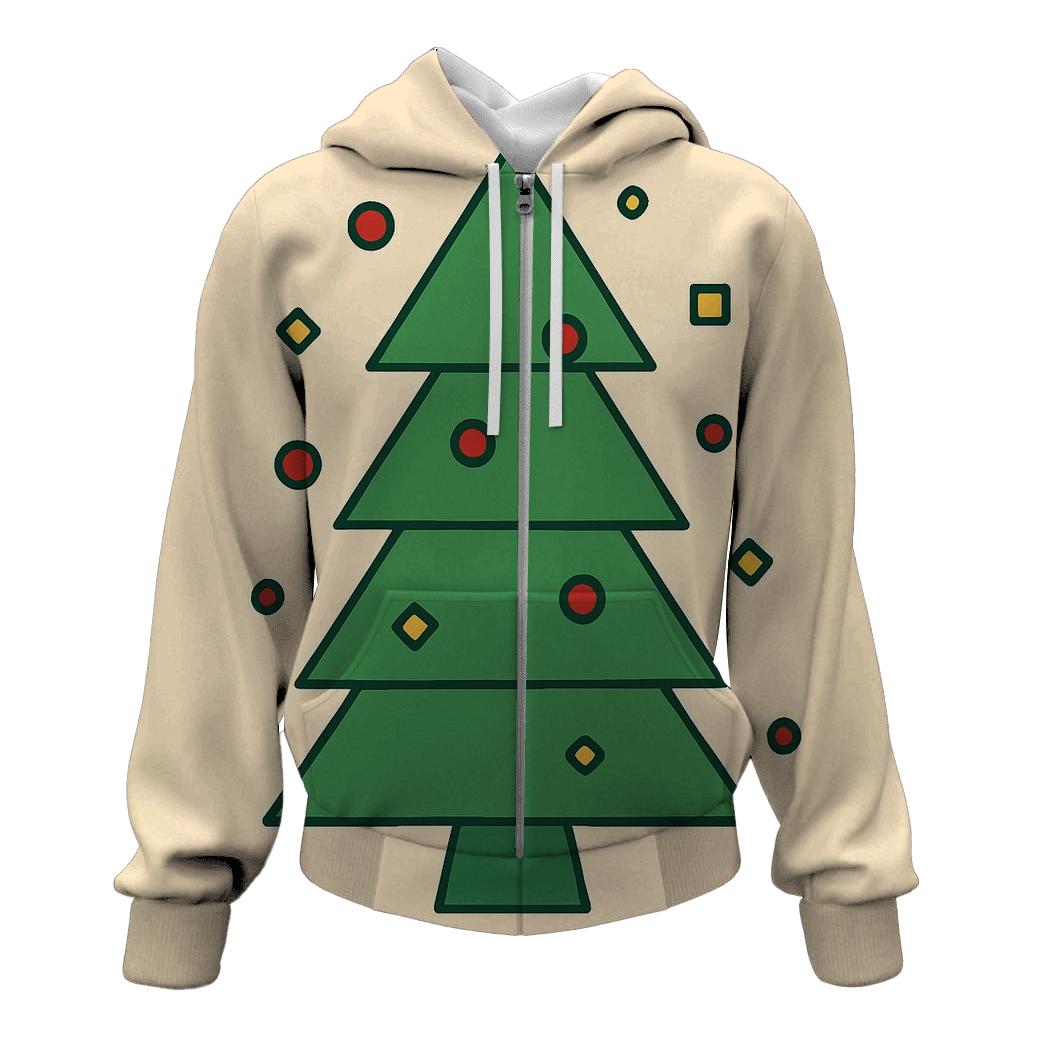 Geometric Christmas Tree Mosaic hoodie designs