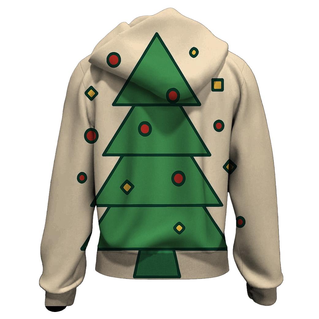 Geometric Christmas Tree Mosaic hoodie designs