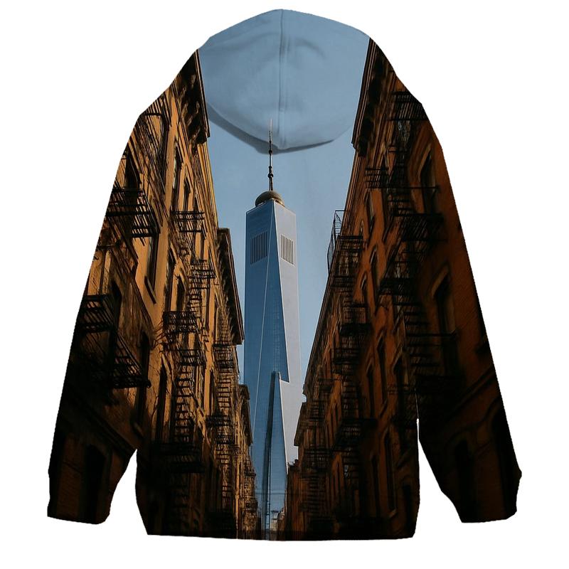 Lower East Side Tenement Canyon With Skyline Slice hoodie trends