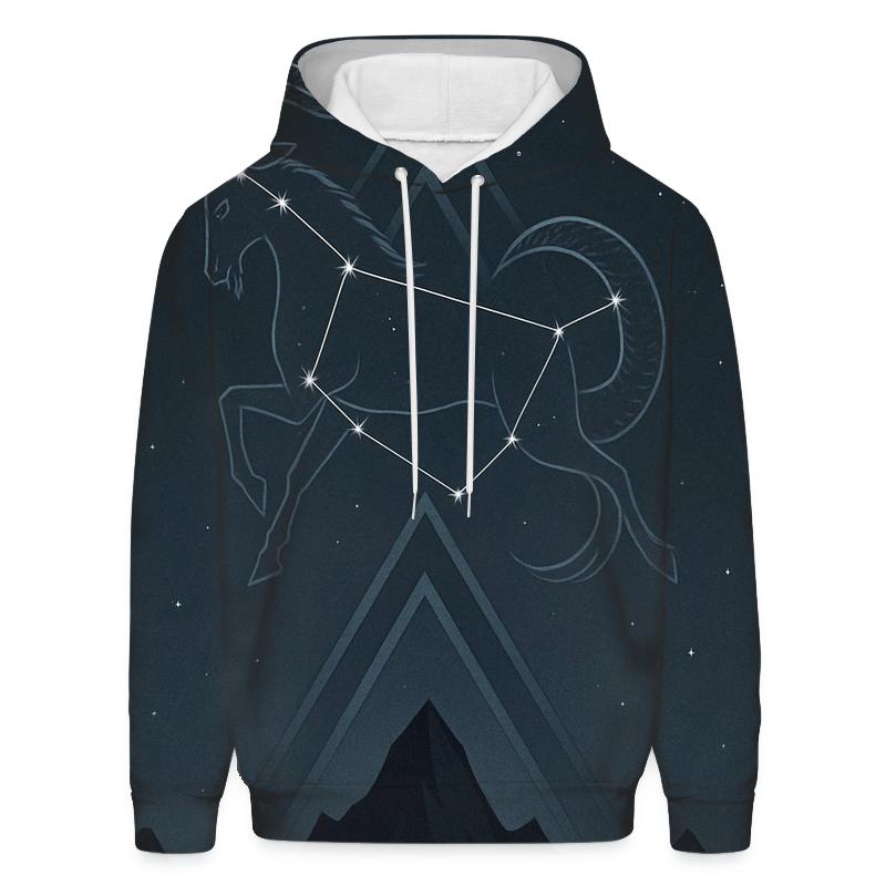 Capricorn Mountain Gate Star Chart printed hoodies