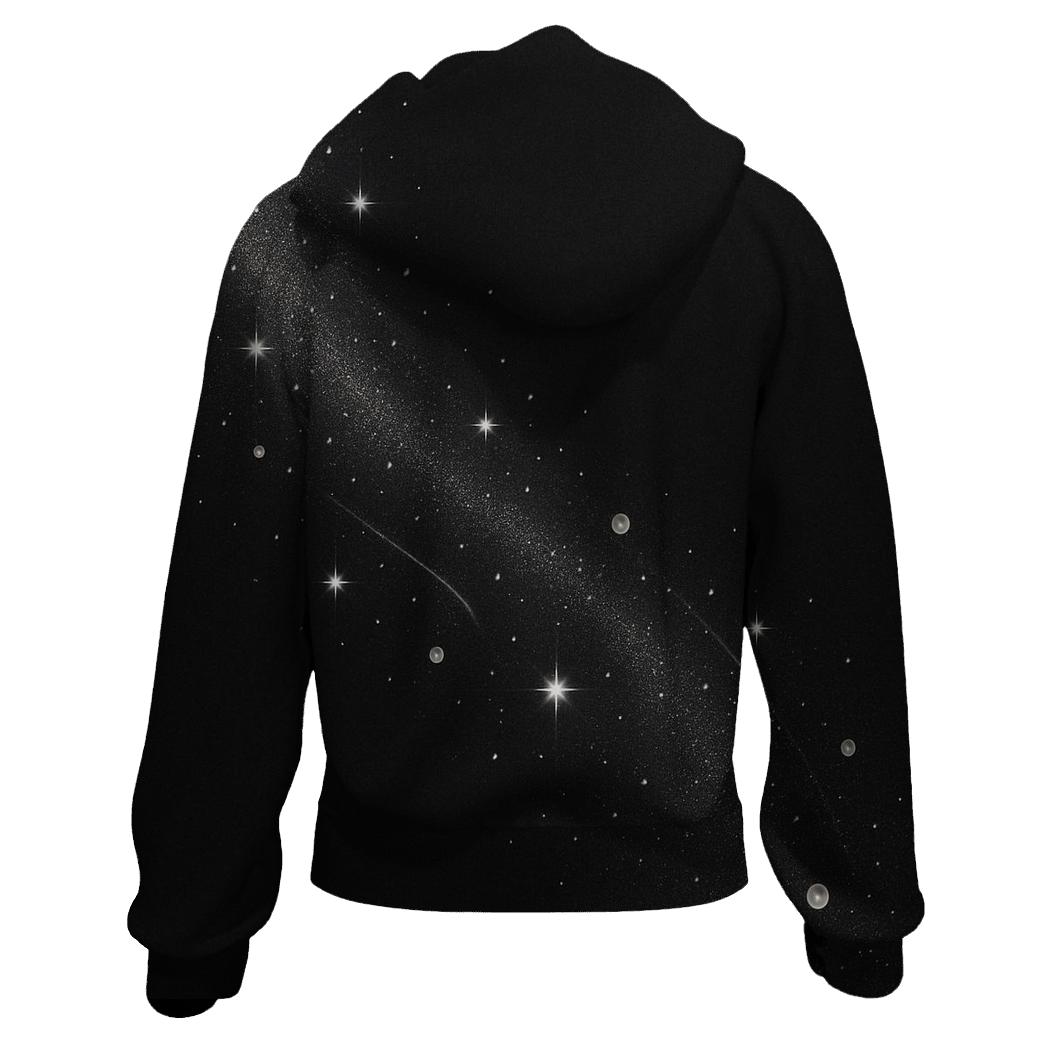 Charcoal Stardust Veil lightweight hoodies