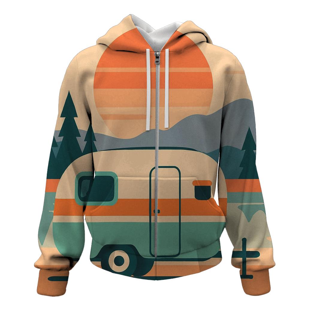 Retro Caravan Holiday hoodie designs