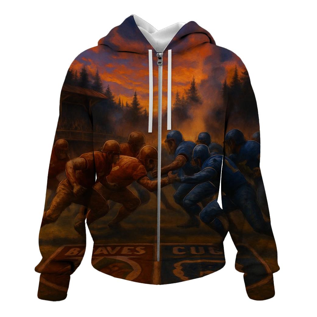 Thunder At The Tribal Gridiron heavyweight hoodies