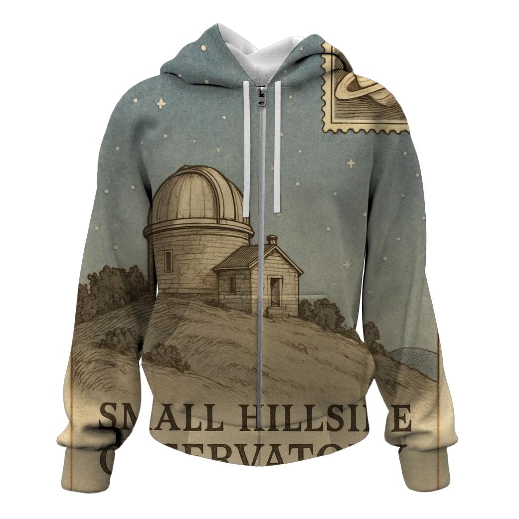 Faded Retro Observatory Postcard hoodie trends