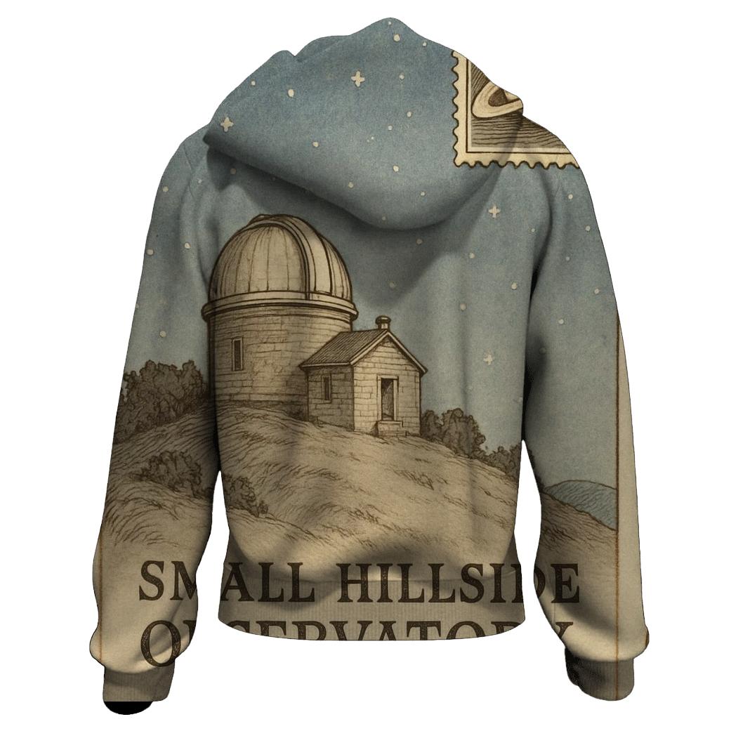 Faded Retro Observatory Postcard hoodie trends