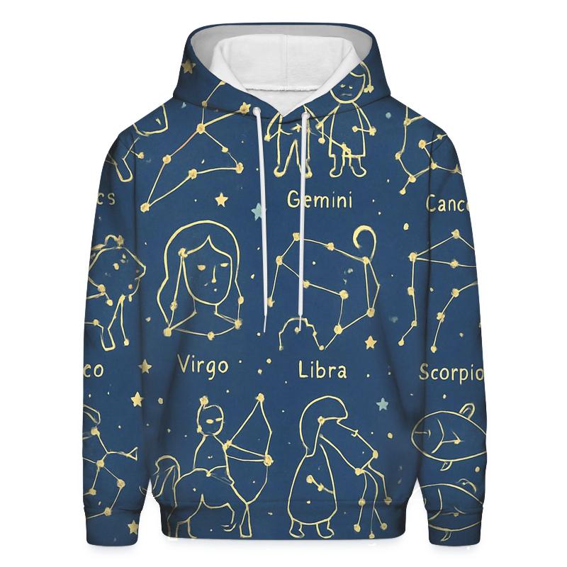 Childs Zodiac Story Sky Mural heavyweight hoodies