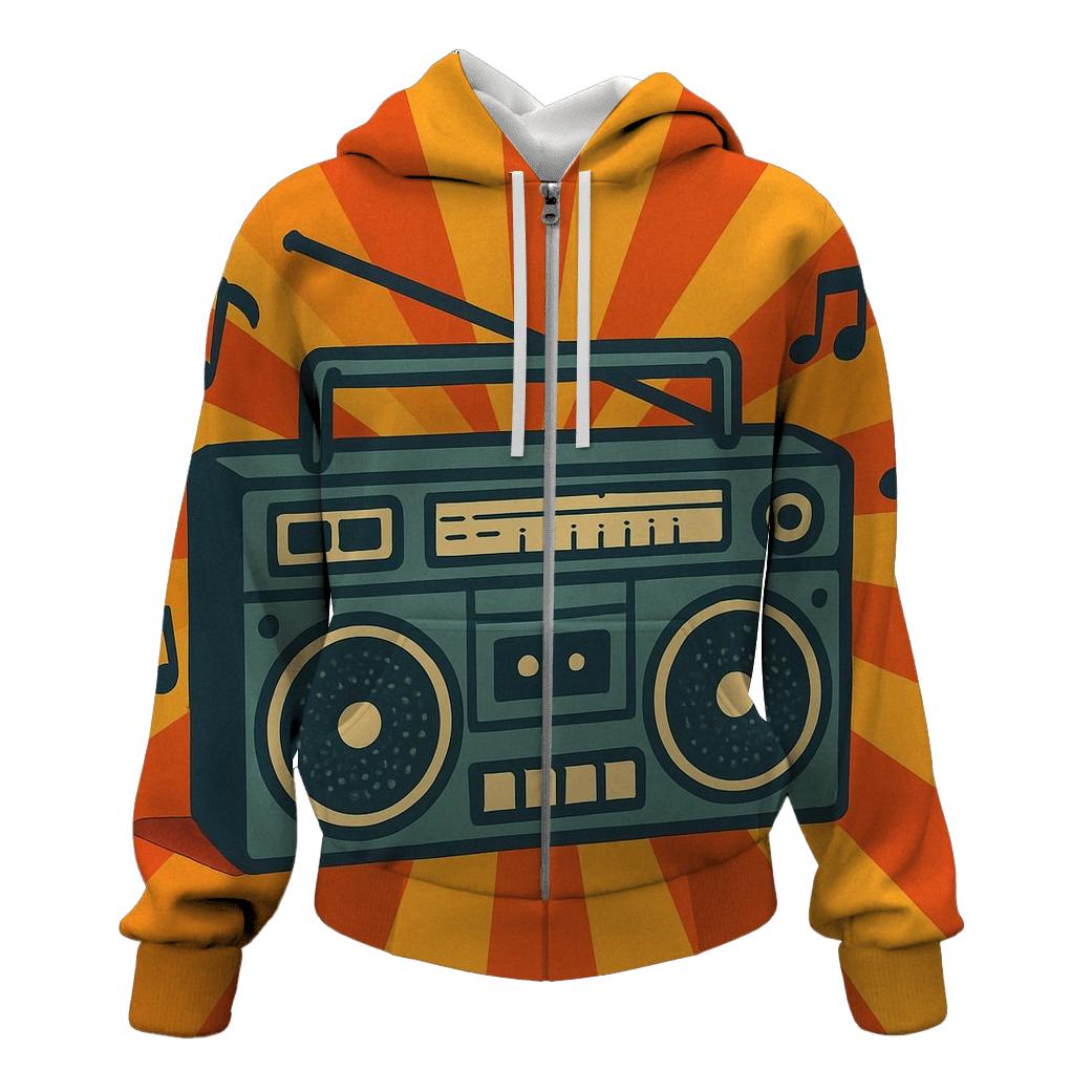 Sunburst Stereo Vibes lightweight hoodies