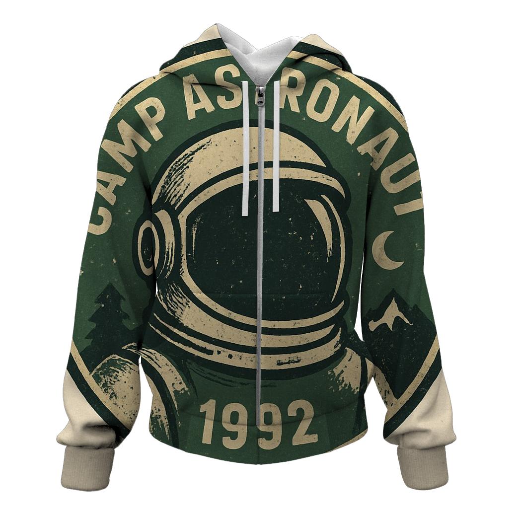Rustic Astronaut Camp Badge hoodie styles