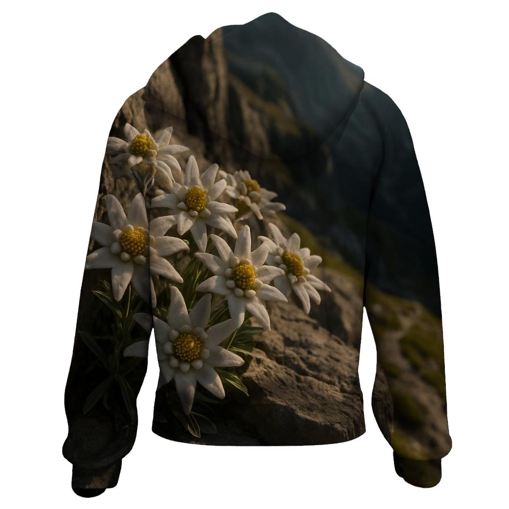 Alpine Edelweiss On Rocky Ledge hoodie designs