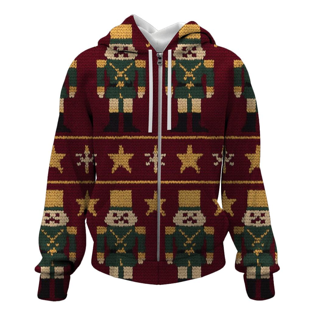 Nutcracker Star Parade Design zip-up hoodies