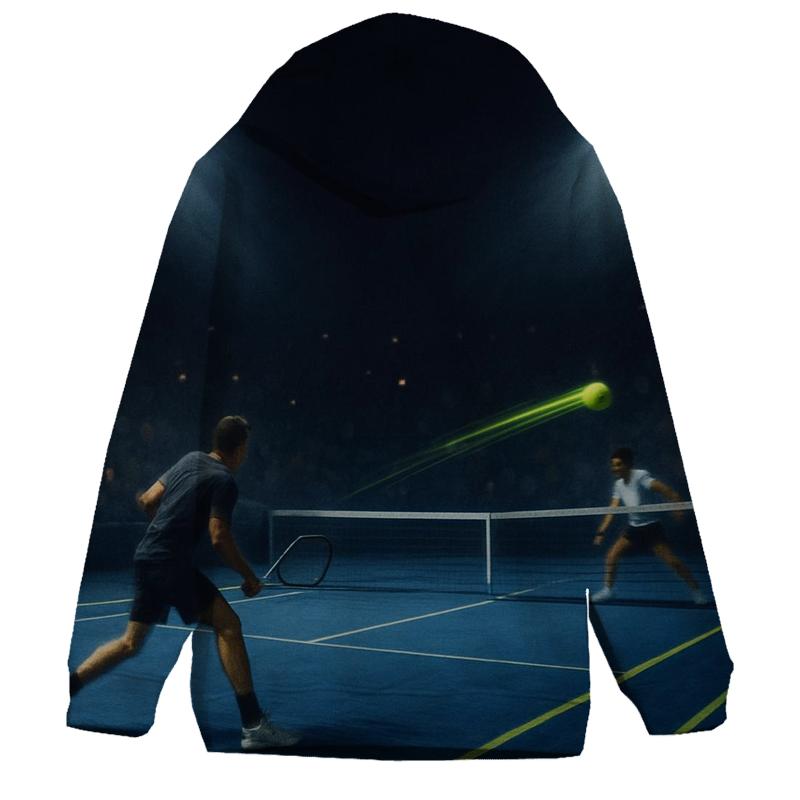 Night Stadium Tennis Rally custom hoodies
