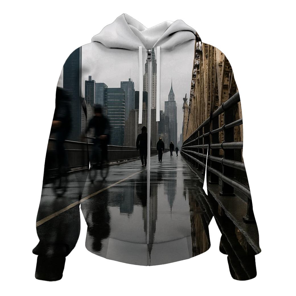 Rain Washed Midtown Skyline From Queensboro Bridge hoodie designs