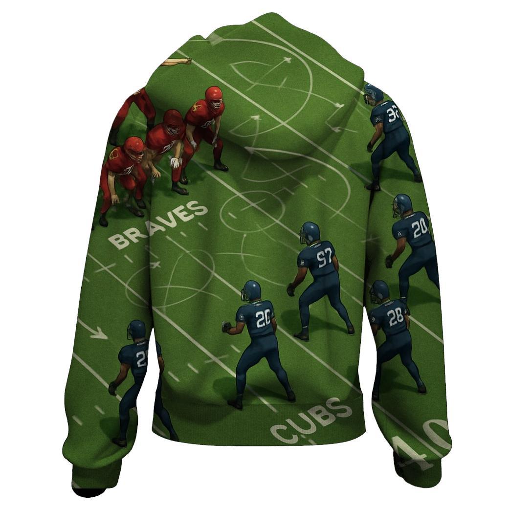 Gridiron Chess At Midfield embroidered hoodies