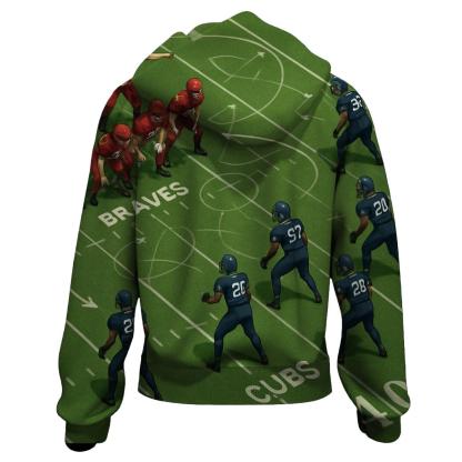 Gridiron Chess At Midfield embroidered hoodies