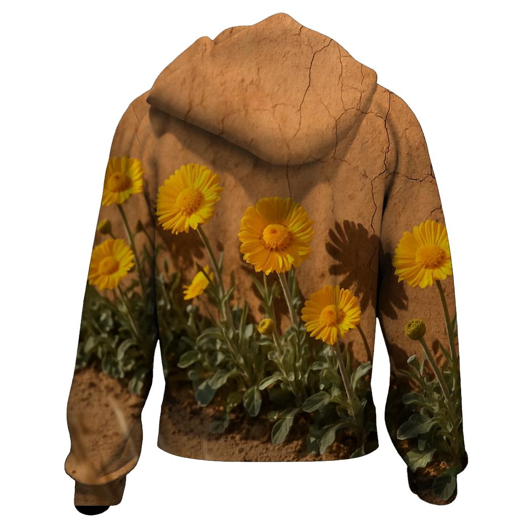 Desert Marigolds Along Adobe Wall premium hoodies