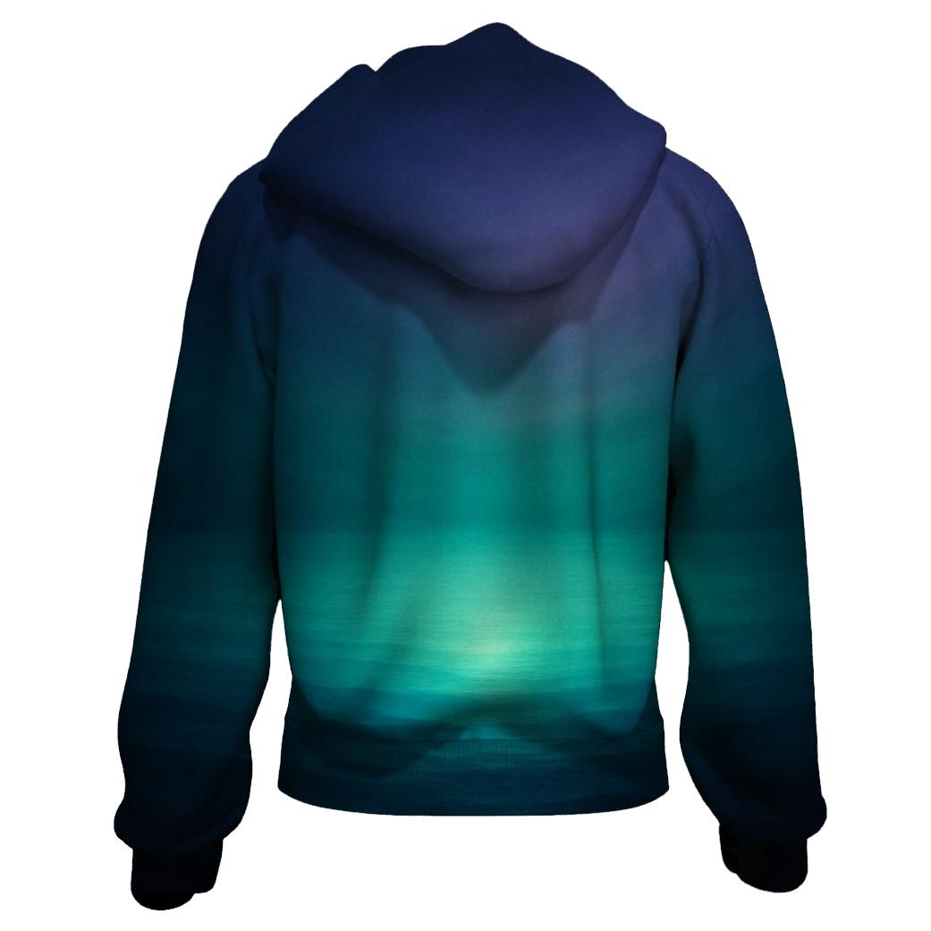 Midnight Lagoon Bloom zip-up hoodies
