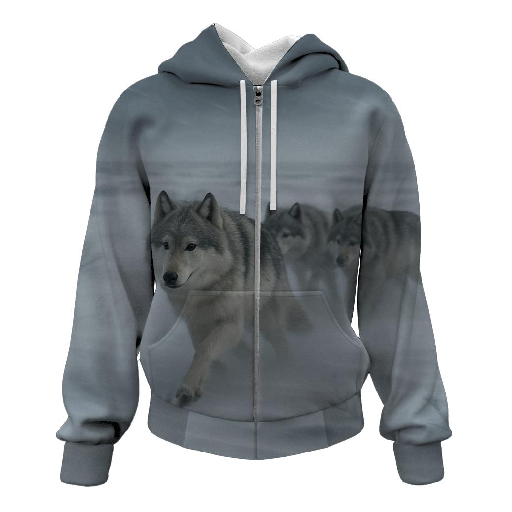 Snowstorm Pack Charge Across Tundra graphic hoodies
