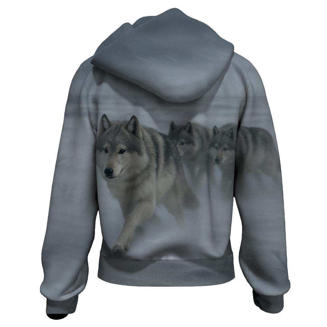 Snowstorm Pack Charge Across Tundra graphic hoodies