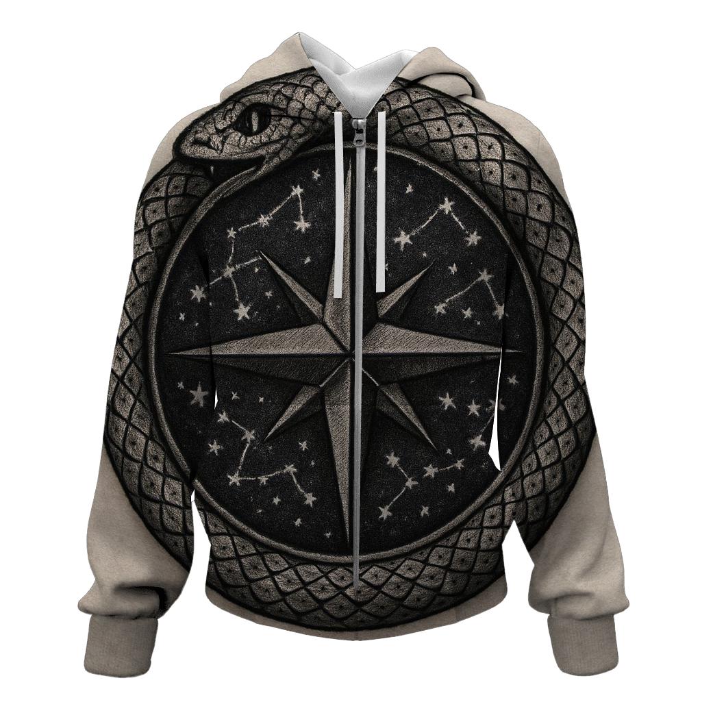Chrono Compass Ouroboros lightweight hoodies