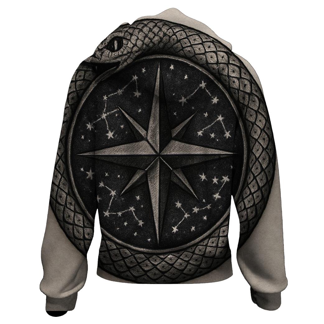 Chrono Compass Ouroboros lightweight hoodies